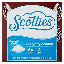 Scotties Everyday Comfort Facial Tissue, 64 count