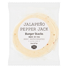 Burger Stacks Jalapeño Pepper Jack Cheese, 8 oz