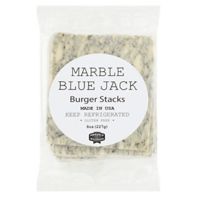 Burger Stacks Marble Blue Jack Cheese, 8 oz