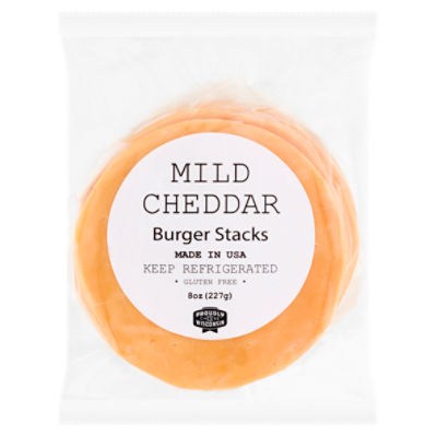 The Deli Source Mild Cheddar Burger Stacks, 8 oz