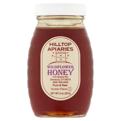 Hilltop Apiaries Pure & Raw Wildflower Honey, 8 oz