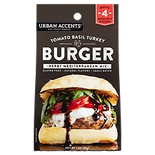 Urban Accents Tomato Basil Turkey Burger, Herby Mediterranean Mix, 1 Ounce