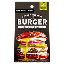 Urban Accents Ancho Chile Pork Burger, Smoky Sweet Chile Mix, 1 Ounce