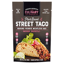 Urban Accents Plant Based Street Taco Smokin' Chipotle Ground Veggie Meatless Mix, 3.4 oz