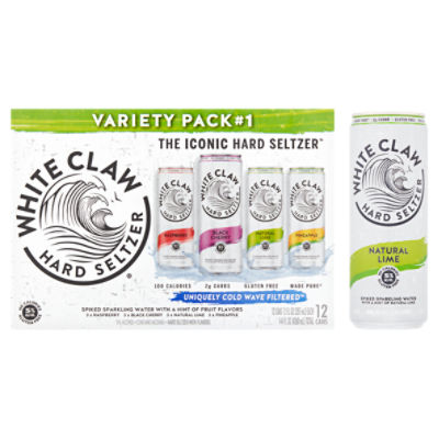 White Claw Hard Seltzer Variety Pack, 12 fl oz, 12 count