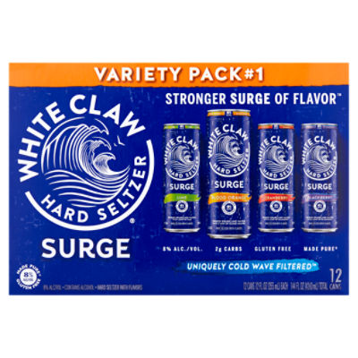 White Claw Surge Hard Seltzer Variety Pack, 12 fl oz, 12 count