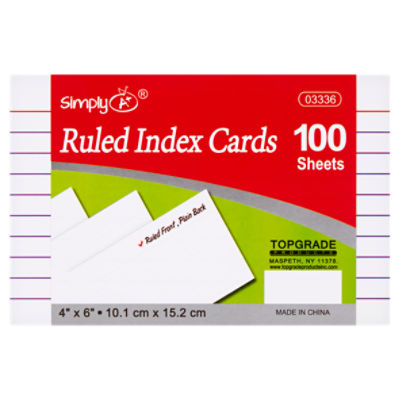 Simply Done Ruled Index Cards