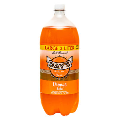 Day's Full Flavored Orange Soda, 2 liter