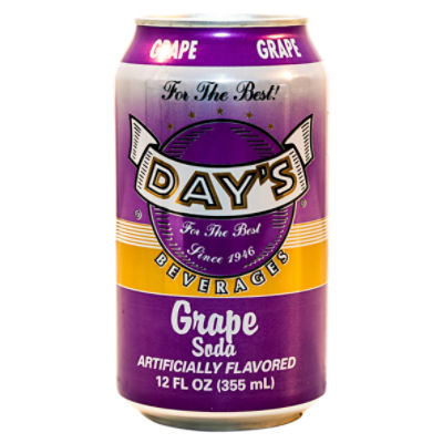 Day's Grape Soda Beverages, 355 ml