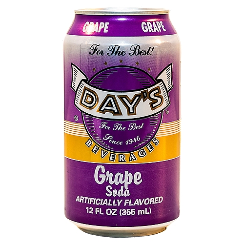 Day's Grape Soda Beverages, 355 ml