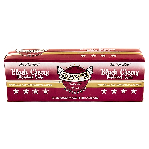 Day's Black Cherry Wishniak Soda, 355 ml, 12 count