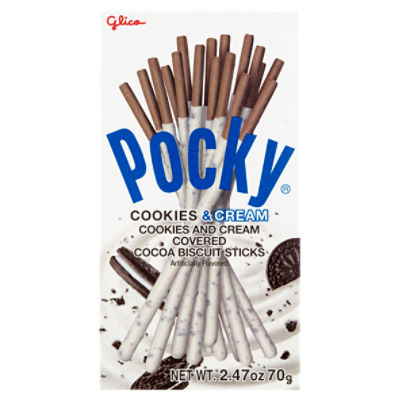 Glico Pocky Cookies & Cream Covered Cocoa Biscuit Sticks, 2.47 oz