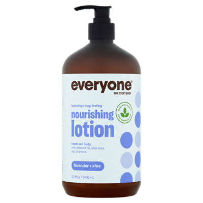 Everyone Lavender + Aloe Hands and Body Nourishing Lotion, 32 fl oz