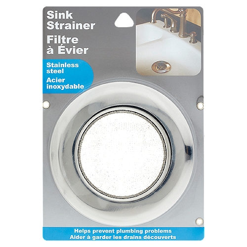Stainless Steel Sink Strainer
Designed to fit most kitchen sinks
- Heavy duty stainless steel rim
- Durable stainless steel mesh
- Help prevent messy clogs