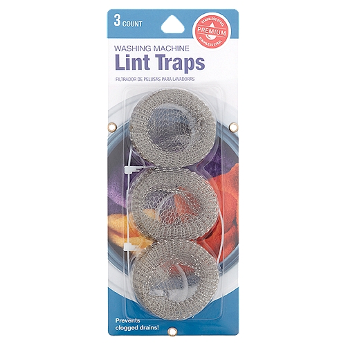 Brite Concepts Stainless Steel Washing Machine Lint Traps, 3 each