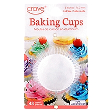 Crave 3 Inches Foil Aluminium Baking Cups, 48 count