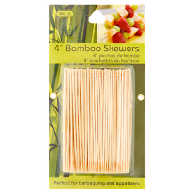 4'' Bamboo Skewers, 300 count, 1 Each