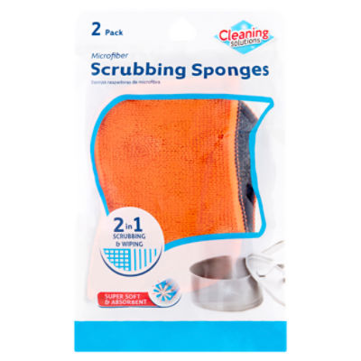 Jacent Cleaning Solutions Microfiber Scrubbing Sponges, 2 count