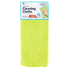 Cleaning Solutions Microfiber Cleaning Cloths, 3 count