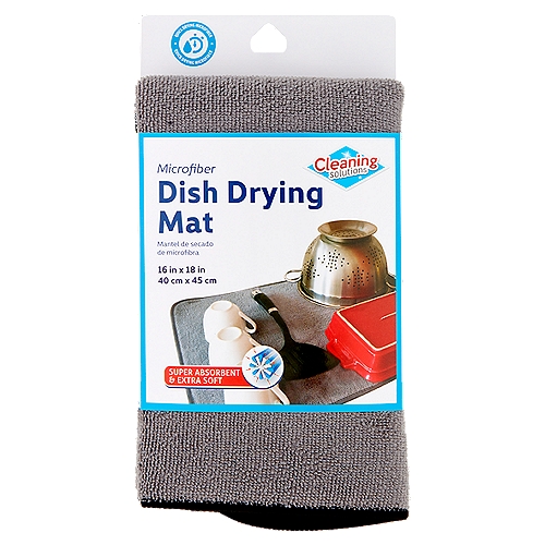 Cleaning Solutions Microfiber Dish Drying Mat