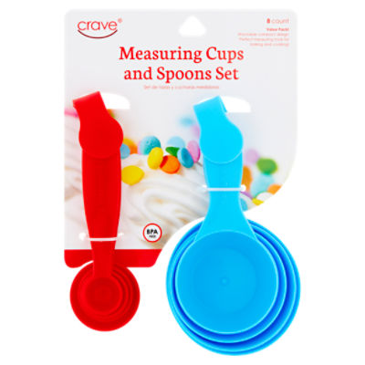 4 Pack Stackable Measuring Cup Spoon Set