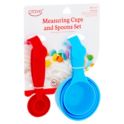 Measuring Spoons Cups & Teaspoon Tablespoon Crave Set Kitchen Utensil Set/8