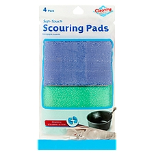 Cleaning Solutions Soft-Touch Scouring Pads, 4 count