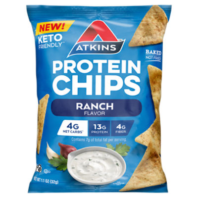 Atkins Ranch Flavor Protein Chips, 1.1 oz