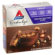 Atkins Endulge Peanut Butter Cups, 0.6 oz, 10 count, 6 Ounce