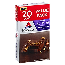 Atkins Endulge Peanut Butter Cups Treat Value Pack, 0.6 oz, 20 count
