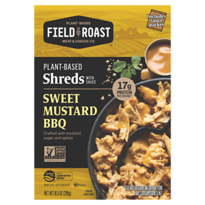 Field Roast Sweet Mustard BBQ Plant-Based Shreds with Sauce, 10.5 oz