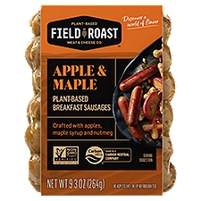 FIELD ROAST Apple & Maple Plant-Based Breakfast Sausages, 9.3 oz, 9.31 Ounce