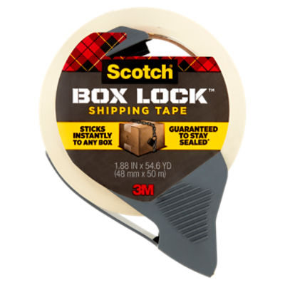 Scotch Box Lock Shipping Tape, 1.88 in x 54.6 yd