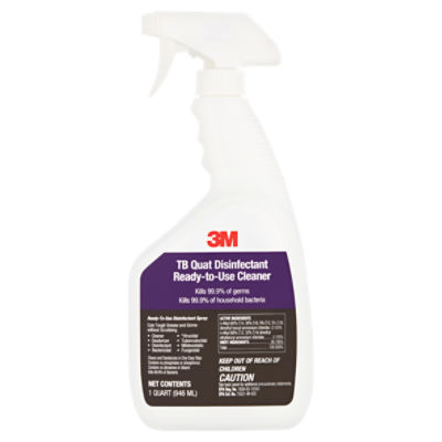 3M ReadytoUse Cleaner TB Quat Disinfectant Spray, 1 quart