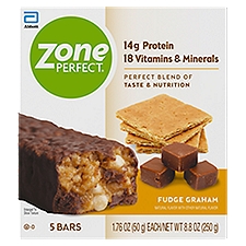 ZonePerfect Fudge Graham Bars, 1.76 oz, 5 count