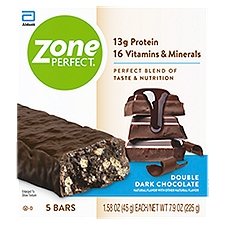 Zone Perfect Double Dark Chocolate, 1.58 oz, 5 count