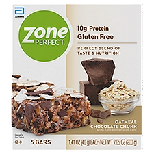 ZonePerfect Oatmeal Chocolate Chunk, Bars, 7.05 Ounce
