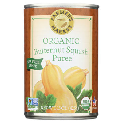 Farmer's Market Organic Butternut Squash Puree, 15 oz