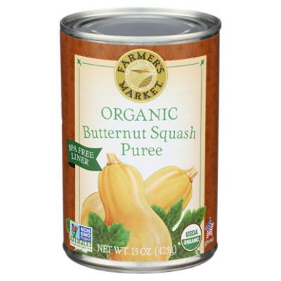 Farmer's Market Organic Butternut Squash Puree, 15 oz