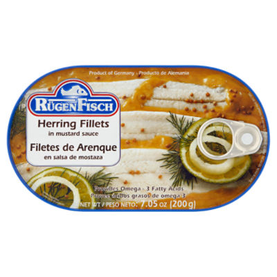 Rügen Fisch Herring Fillets in Mustard Sauce, 7.05 oz