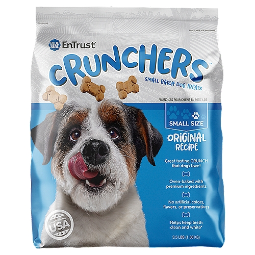 EnTrust Crunchers Original Recipe Small Size Dog Treats, 3.5 lbs