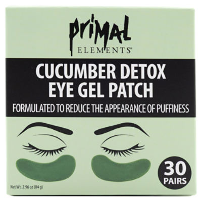 Primal Elements Cucumber Detox Eye Gel Patch, 30 Pairs, 2.96 oz