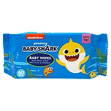 Nickelodeon Pinkfong Baby Shark Baby Wipes, 60 count, 60 Each