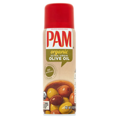 Pam Organic Extra Virgin Olive Oil No-Stick Cooking Spray, 5 oz