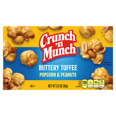 Crunch 'n Munch Popcorn & Peanuts Buttery Toffee, 3.5 oz