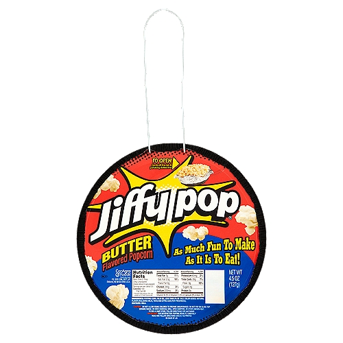 Jiffy Pop Butter Flavored Popcorn, 4.5 oz