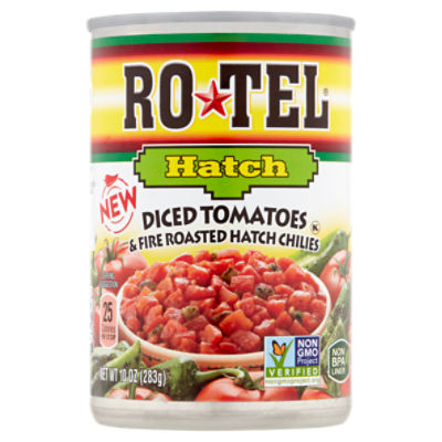 Ro-Tel Diced Tomatoes & Fire Roasted Hatch Chilies, 10 oz