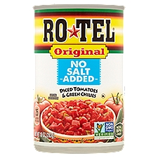 Ro-Tel Original No Salt Added Diced Tomatoes & Green Chilies, 10 oz