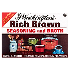 G Washington's Rich Brown Seasoning and Broth, .14 oz, 8 count
