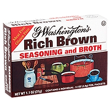 G Washington's Rich Brown Seasoning and Broth, .14 oz, 8 count